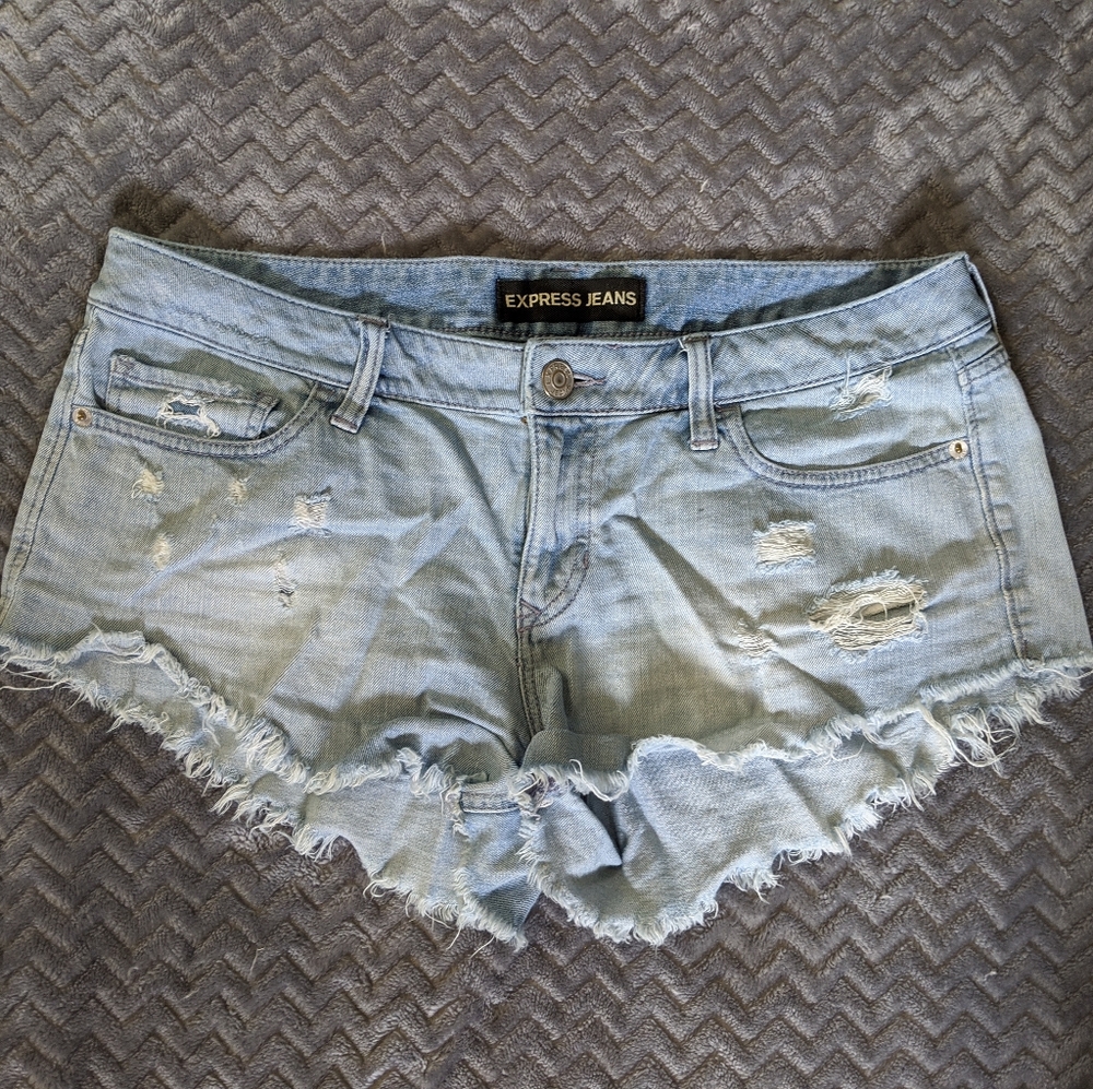 Express Light Blue Jean Shorts Size 10